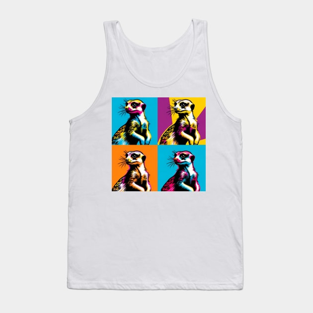 Meerkat Mania: Pop Art Spectacle Tank Top by PawPopArt